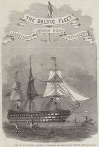 Hertugen av Wellington, flaggskipet til viseadmiral Sir Charles Napier, veieanker